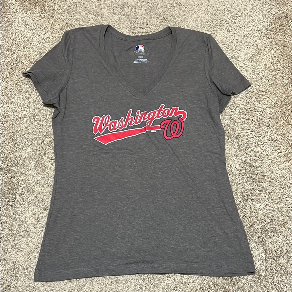 Women’s MLB Nationals V Neck T-Shirt